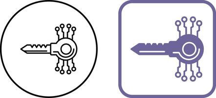 Key Code Icon Design vector