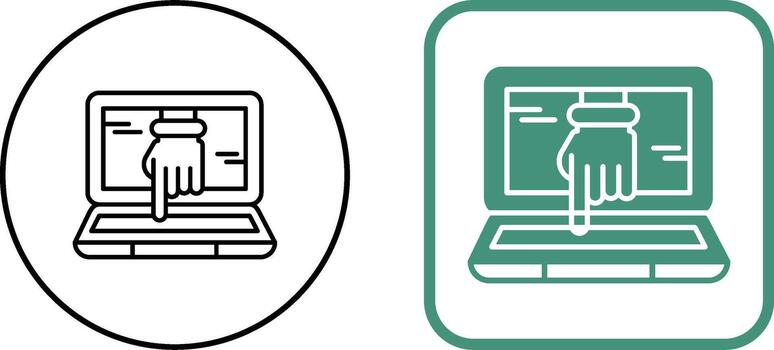 computadora hackear icono diseño vector