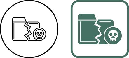 Infected Files Icon Design vector