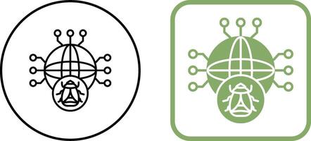 Global Malware Icon Design vector