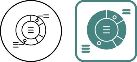 Pie Chart Icon Design vector