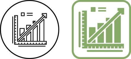 Line Graph Icon Design vector