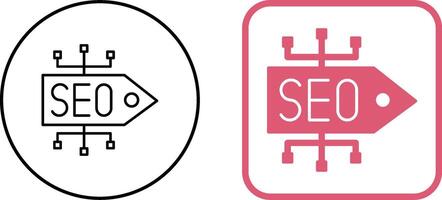 SEO Tag Icon Design vector