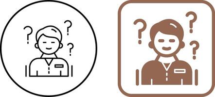 Confuse Icon Design vector