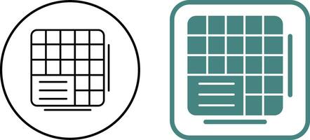 Table Data Icon Design vector