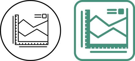 Spline Chart Icon Design vector