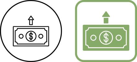 dinero arriba icono diseño vector