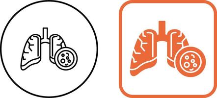pulmón cáncer icono diseño vector
