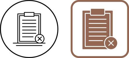 Rejected Icon Design vector