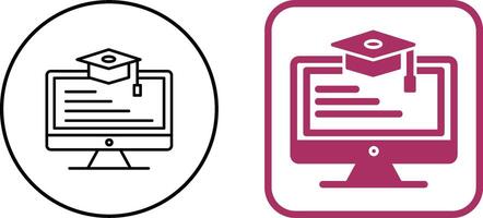 Online Learning Icon Design vector