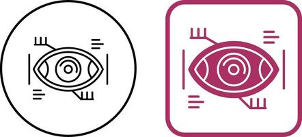 Eye Recongnition Icon Design vector