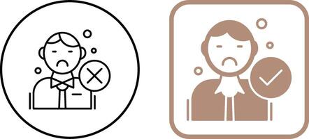 Rejected Icon Design vector