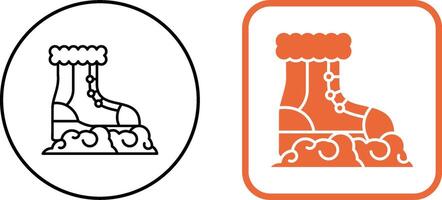 Snow Boots Icon Design vector
