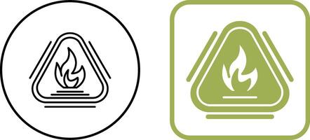 Caution Fire Icon Design vector