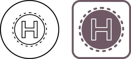 Helipad Icon Design vector