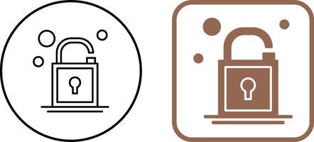 Open Lock Icon Design vector
