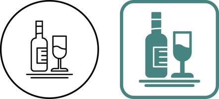 White Wine Icon Design vector