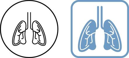 Lungs Icon Design vector