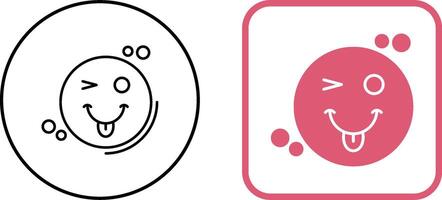 Tongue Out Icon Design vector