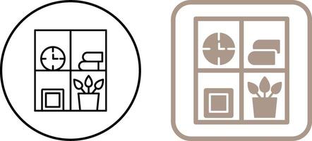 Bookshelf Icon Design vector