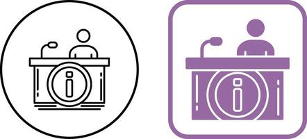 Information Desk Icon Design vector