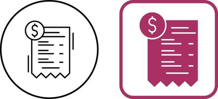 Bill Icon Design vector