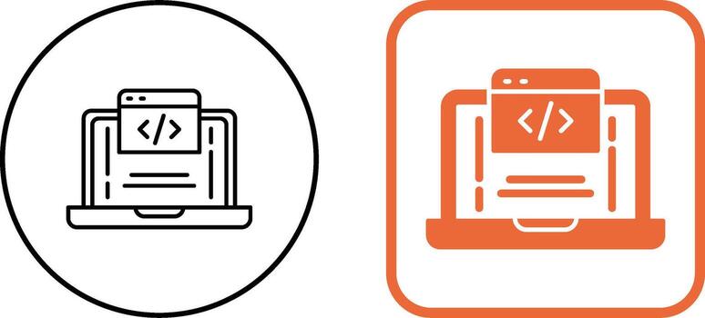 Coding Icon Design vector