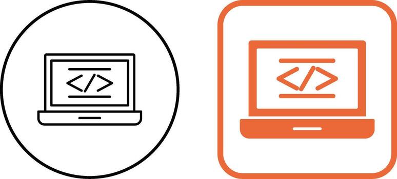 Coding Icon Design vector