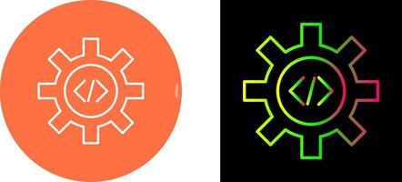 Unique Code Optimization Icon Design vector