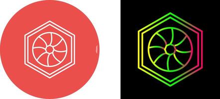 Unique Hexagonal Diaphram Icon Design vector