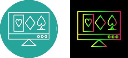 Online Gambling Icon Design vector
