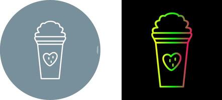 Unique Strawberry Milkshake Icon Design vector
