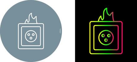 Unique Fire in Socket Icon Design vector