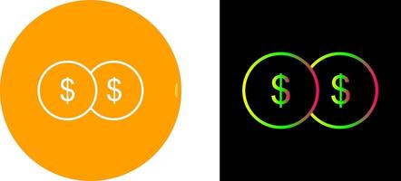 Unique Coins Icon Design vector