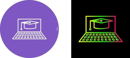 Unique Online Graduation Icon Design vector