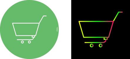 Unique Empty Cart Icon Design vector