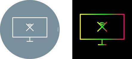 Unique Disconnected Network Icon Design vector
