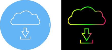 único descargar desde nube icono diseño vector