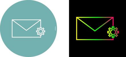 Unique Message Settings Icon Design vector