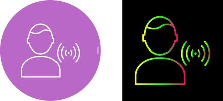Unique Signal on User Icon Design vector