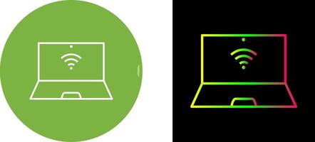 Unique Connected Laptop Icon Design vector