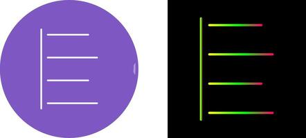 Unique Left Align Icon Design vector