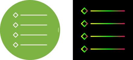 Unique Bulleted list Icon Design vector