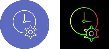 Unique Time Optimization Icon Design vector