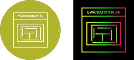 Evacuation Plan Icon Design vector