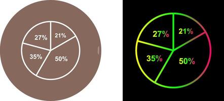 Pie Chart Icon Design vector