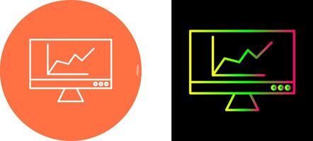 Online Graph Icon Design vector