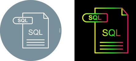 SQL Icon Design vector