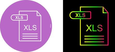 XLS Icon Design vector