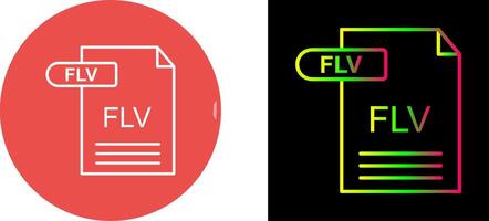 FLV Icon Design vector